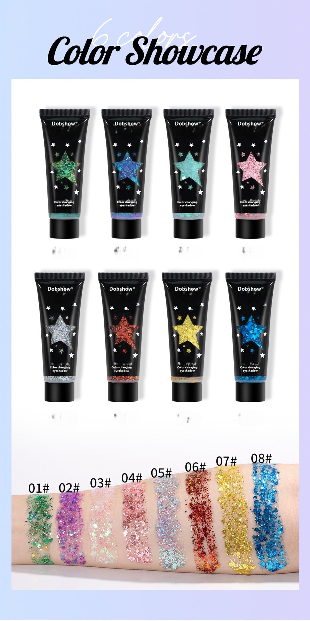 Color changing eyeshadow