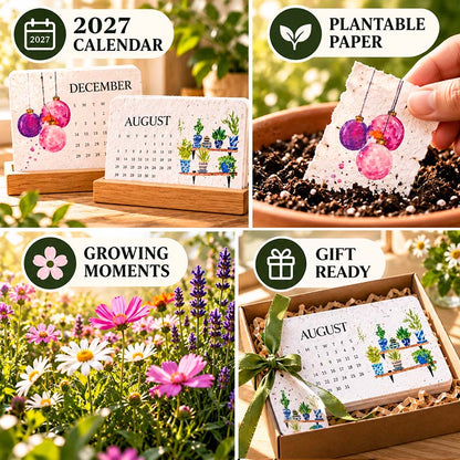 ✨ BUY 2 GET 1 FREE 🌱 2027 Plantable Desk Calendar – Cherish Time & Give Back to Nature 🪴🎁