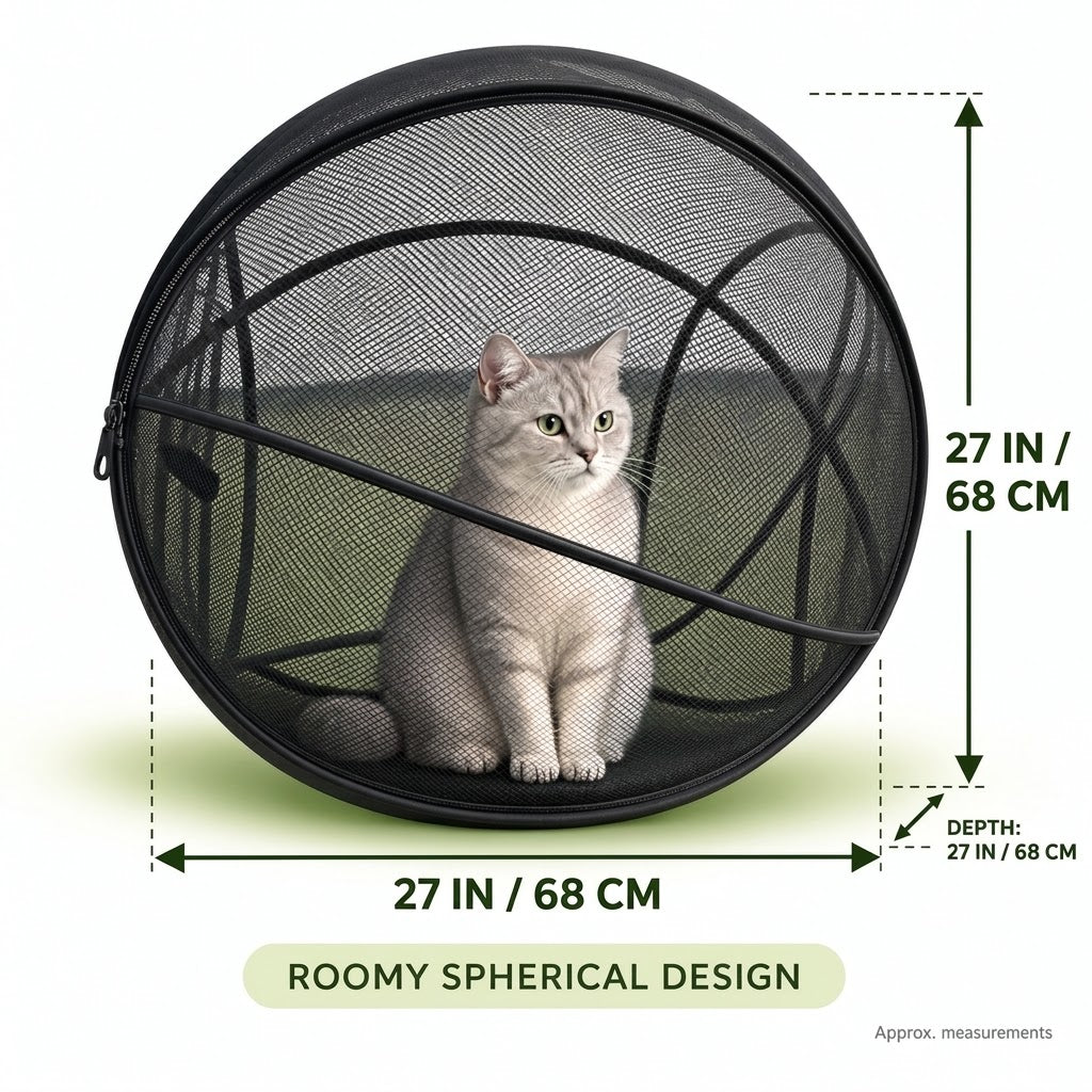 🌿 Foldable Outdoor Cat Playpen – Portable Mesh Pet Enclosure & Travel Tent 🐾