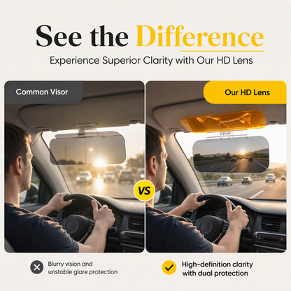 🎁 Buy 2, Get 1 FREE! | 🚗 Universal HD Anti-Glare Car Visor – ☀️Clearer Day & Night Driving🌙