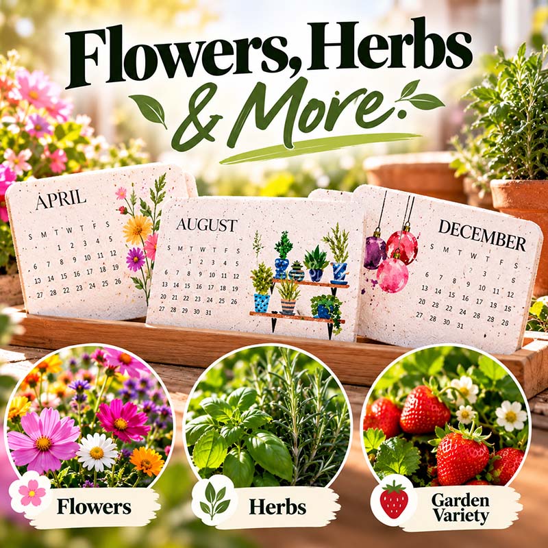 ✨ BUY 2 GET 1 FREE 🌱 2027 Plantable Desk Calendar – Cherish Time & Give Back to Nature 🪴🎁