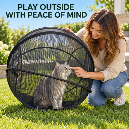 🌿 Foldable Outdoor Cat Playpen – Portable Mesh Pet Enclosure & Travel Tent 🐾