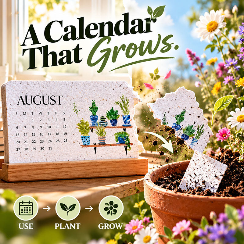 ✨ BUY 2 GET 1 FREE 🌱 2027 Plantable Desk Calendar – Cherish Time & Give Back to Nature 🪴🎁