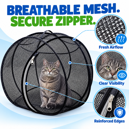 🌿 Foldable Outdoor Cat Playpen – Portable Mesh Pet Enclosure & Travel Tent 🐾