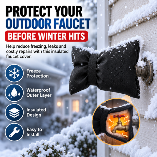 🔥 Buy 1 Get 1 FREE – Save 72%! Outdoor Faucet Cover – Insulated Winter Freeze Protection for Outdoor Spigots 🥶