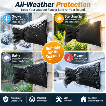 🔥 Buy 1 Get 1 FREE – Save 72%! Outdoor Faucet Cover – Insulated Winter Freeze Protection for Outdoor Spigots 🥶