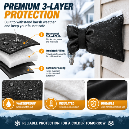 🔥 Buy 1 Get 1 FREE – Save 72%! Outdoor Faucet Cover – Insulated Winter Freeze Protection for Outdoor Spigots 🥶