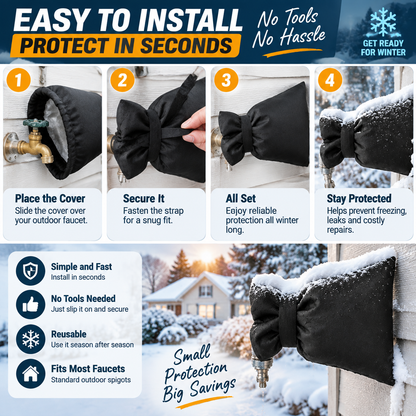 🔥 Buy 1 Get 1 FREE – Save 72%! Outdoor Faucet Cover – Insulated Winter Freeze Protection for Outdoor Spigots 🥶