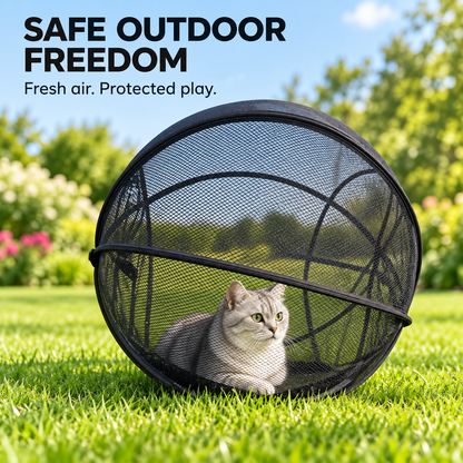 🌿 Foldable Outdoor Cat Playpen – Portable Mesh Pet Enclosure & Travel Tent 🐾